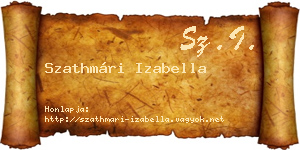 Szathmári Izabella névjegykártya